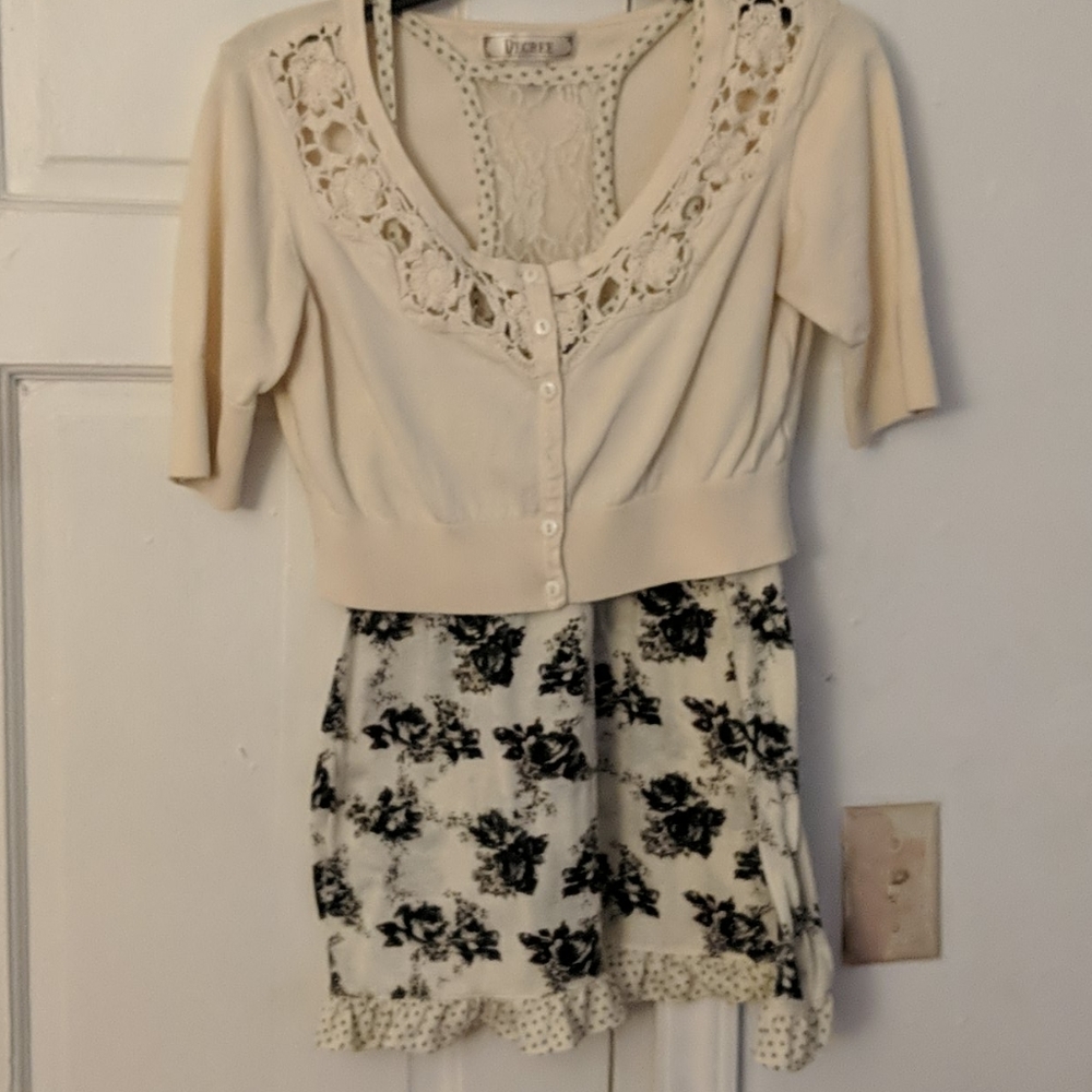 💯Decree Top with Cardi